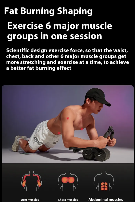 Automatic Rebound Abdominal Wheel — Core Trainer with Auto-Return