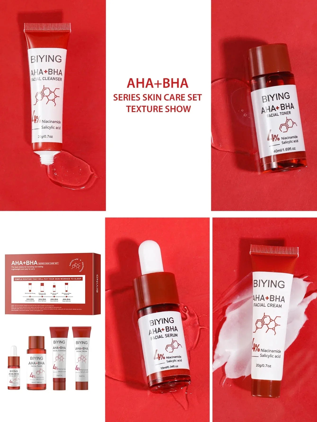 AHA BHA Korean Skin Care Complete Routine Set