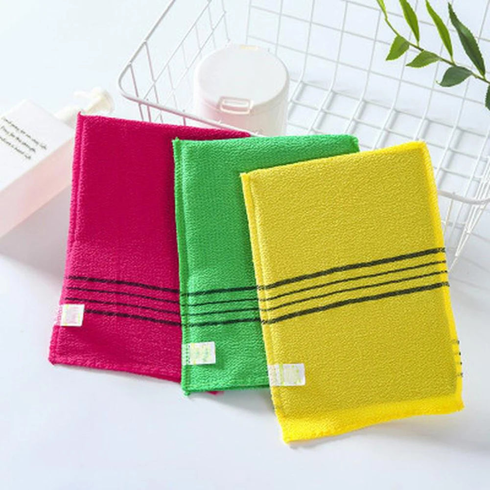 Korean Exfoliating Bath Towel Set — 5 Pack