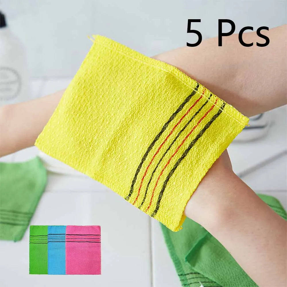 Korean Exfoliating Body Washcloth Set — 5 Pack