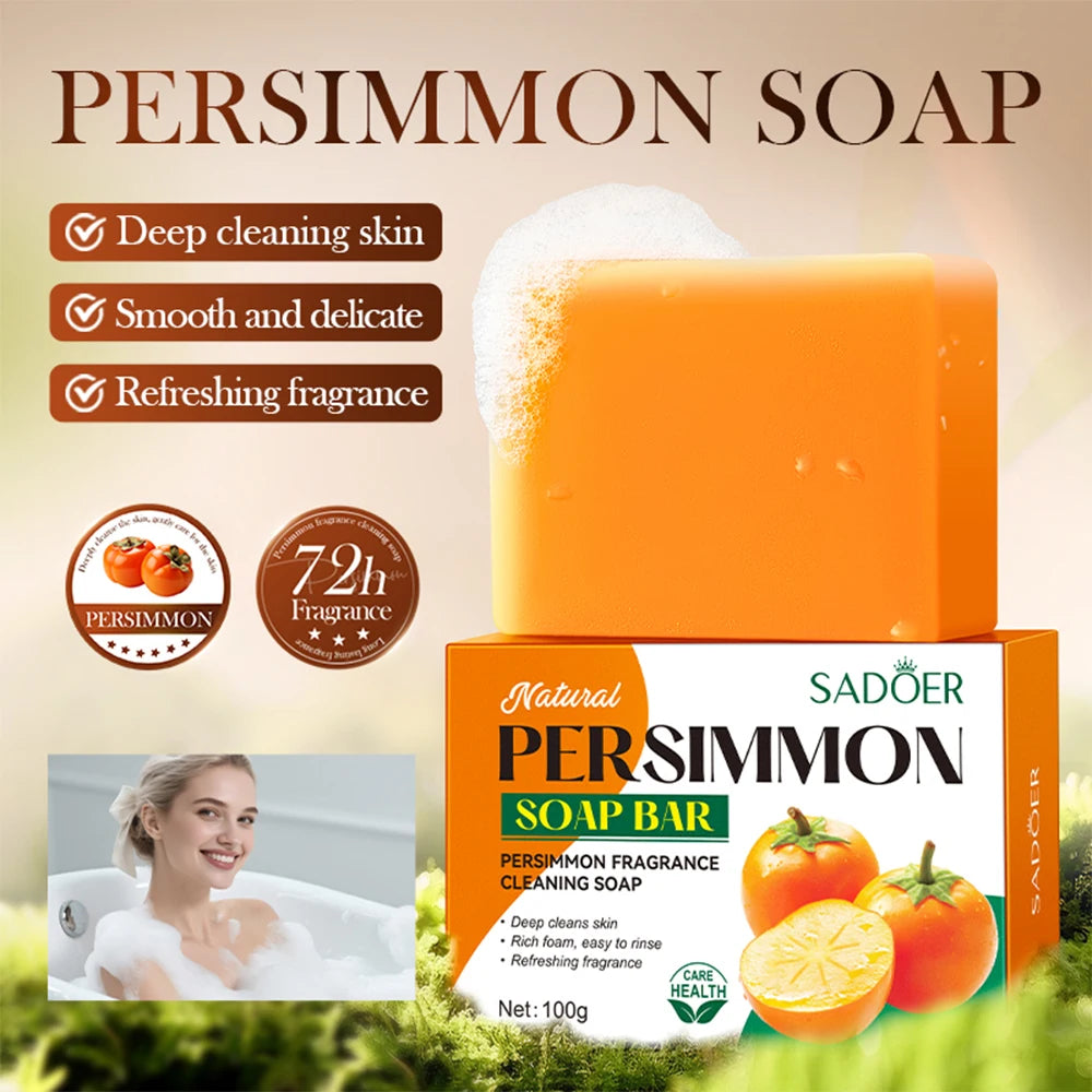 Persimmon Brightening Exfoliating Soap Bar