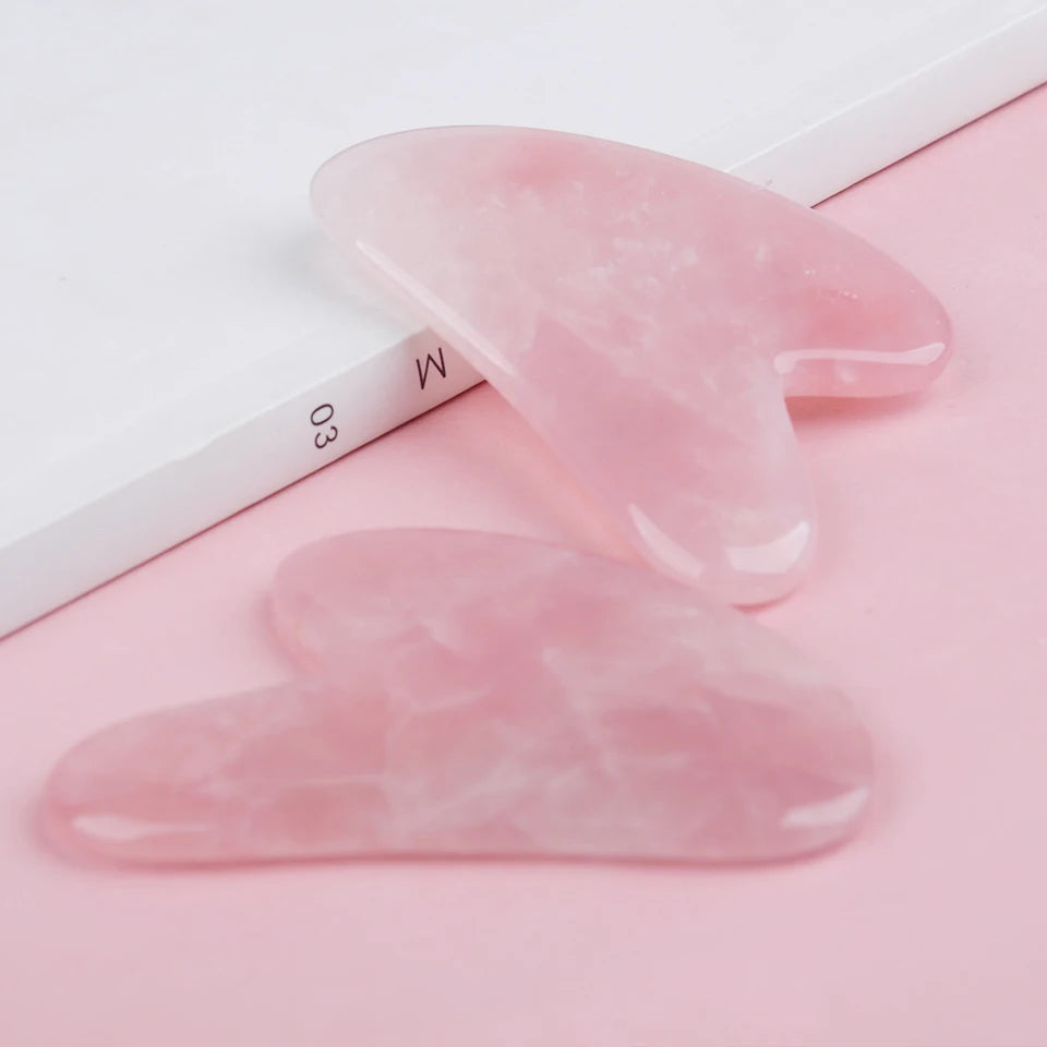 Rose Pink Gua Sha Facial Massage Board — Face, Neck & Body