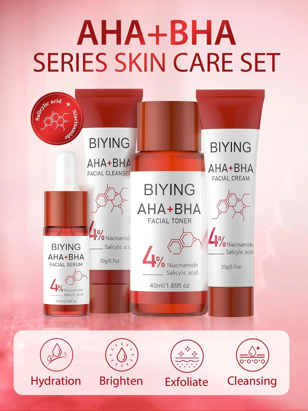 AHA BHA Korean Skin Care Complete Routine Set