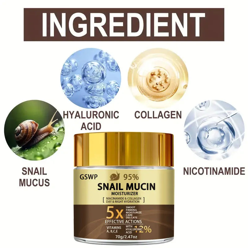 GSWP Snail Mucin 95% Day & Night Moisturising Cream