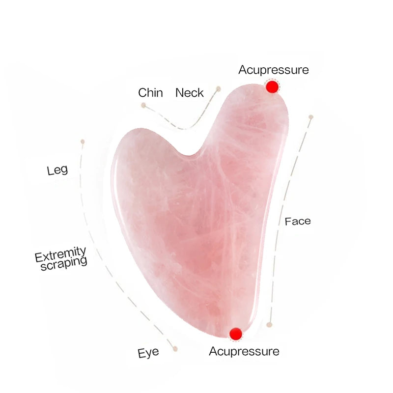 Rose Pink Gua Sha Facial Massage Board — Face, Neck & Body