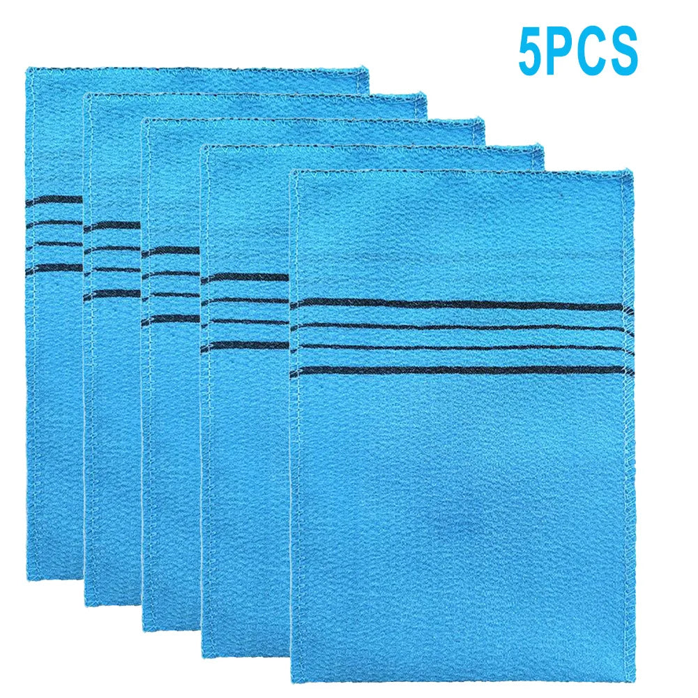 Korean Exfoliating Bath Towel Set — 5 Pack