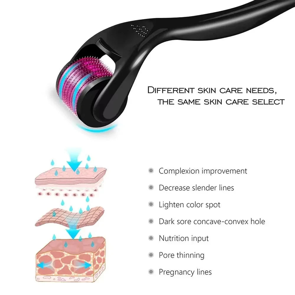540 Microneedle Derma Roller — Collagen Boost for Face, Hair & Body