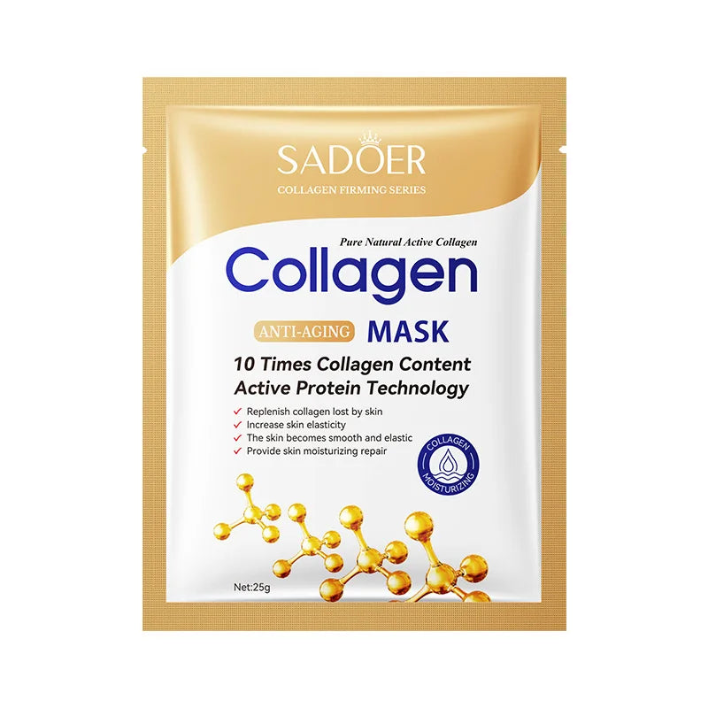 Korean Collagen Anti-Wrinkle Brightening Face Mask — 10 Pack