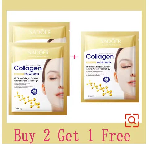 Korean Collagen Anti-Wrinkle Brightening Face Mask — 10 Pack