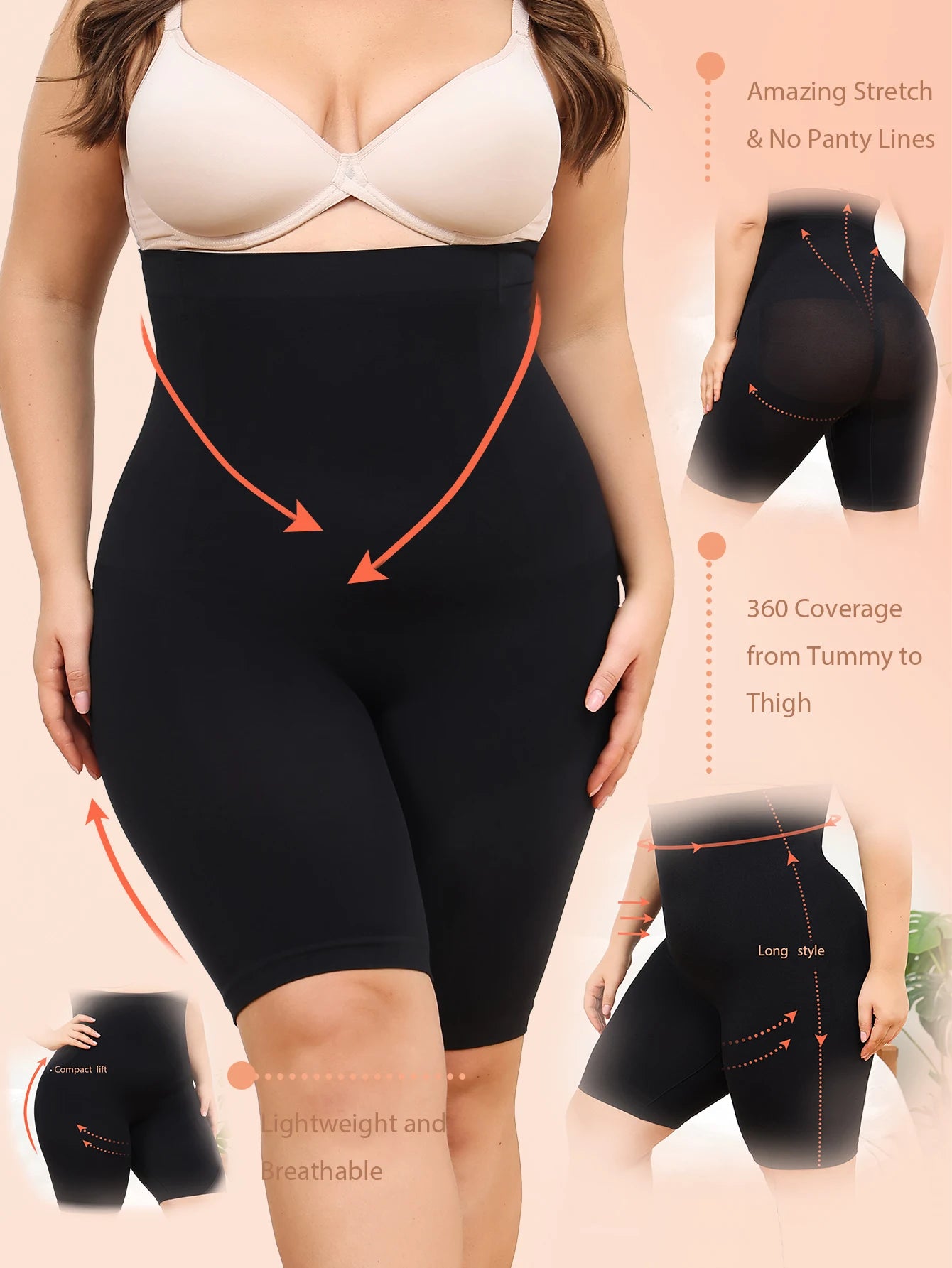 Women's High Waist Hip & Butt Lifter Shaping Shorts