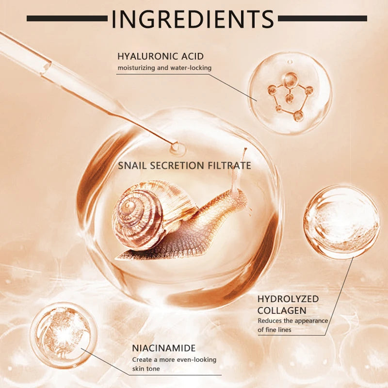 Snail Mucin Serum with Niacinamide, Hyaluronic Acid & Collagen