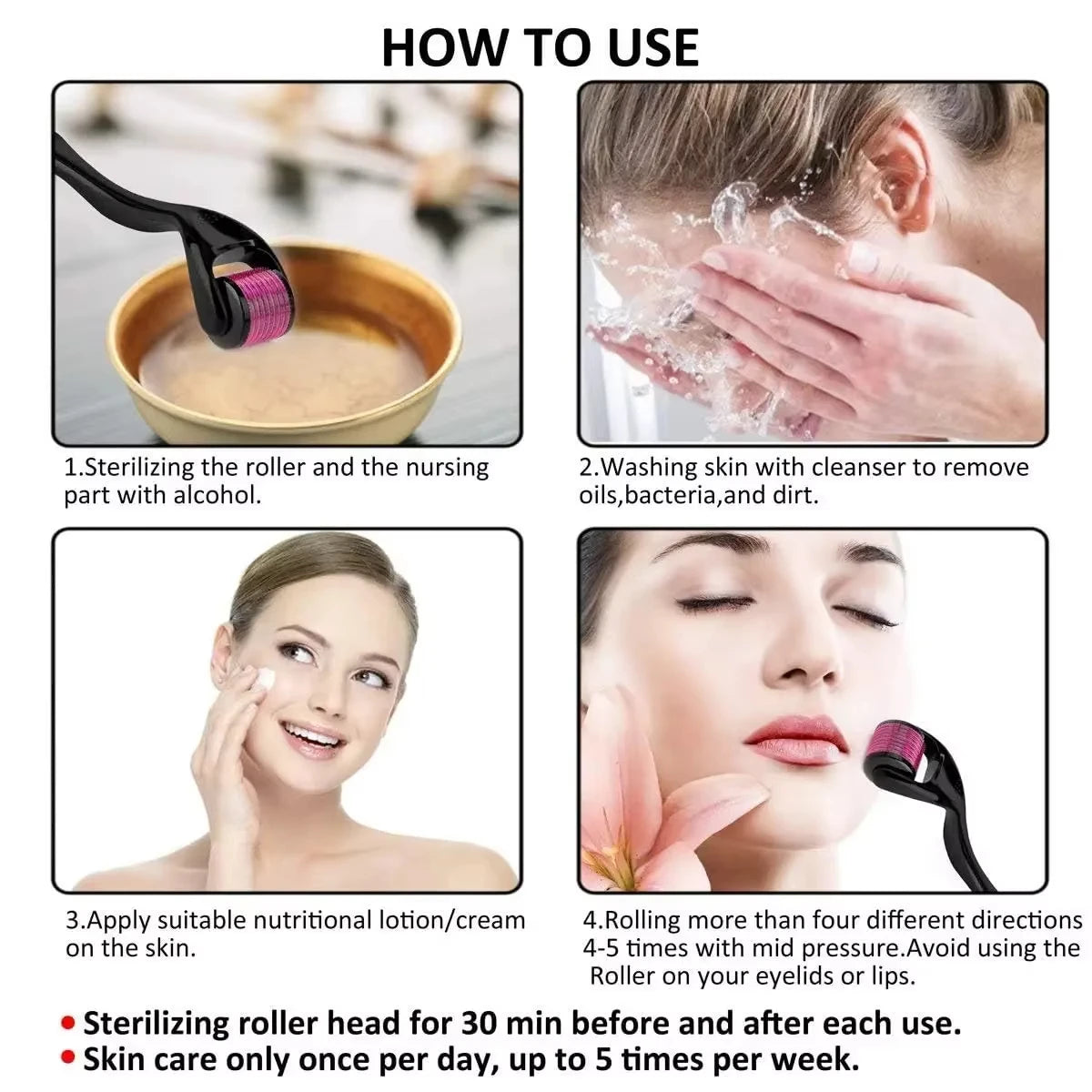 540 Microneedle Derma Roller — Collagen Boost for Face, Hair & Body