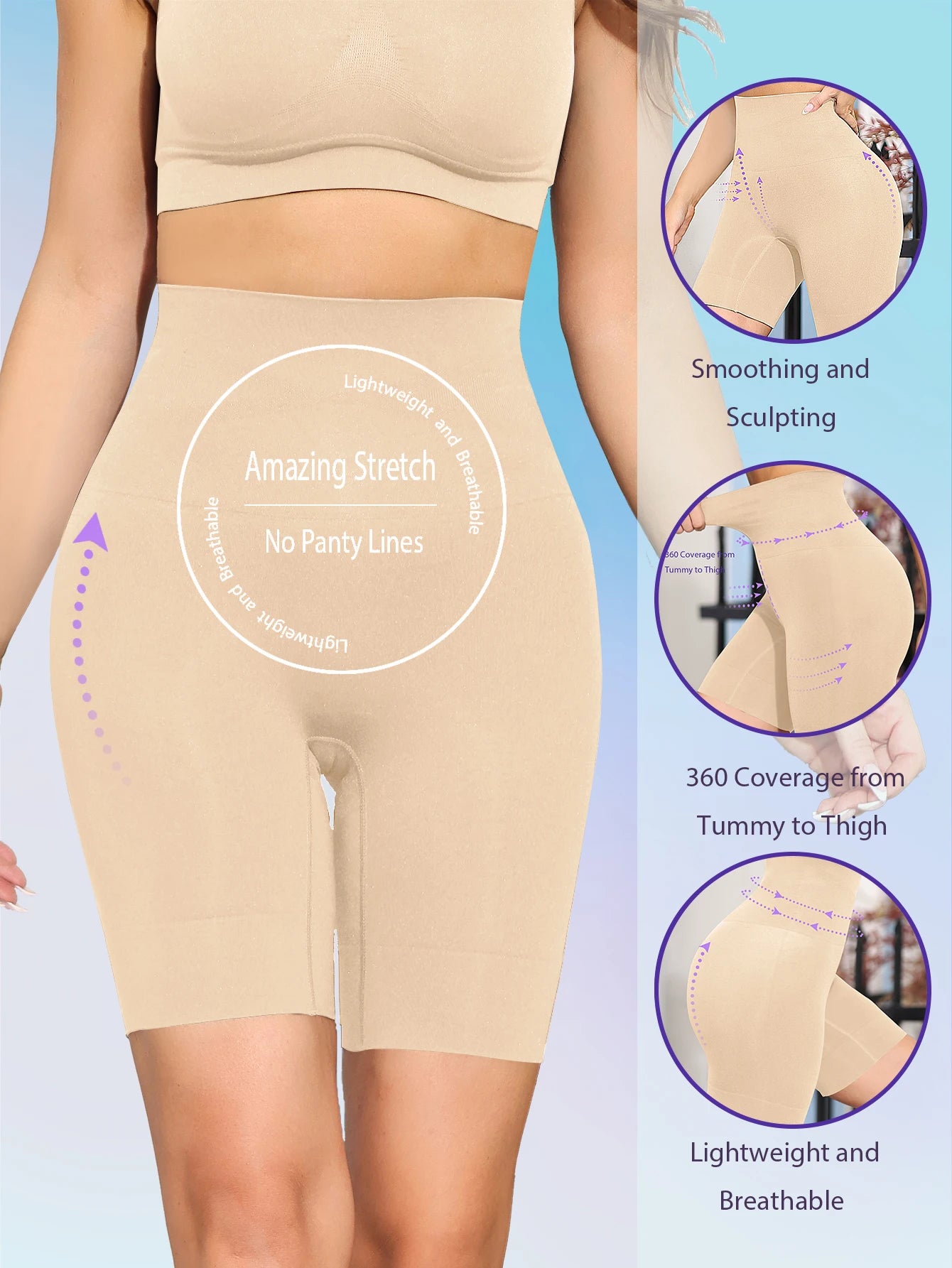 Women's High Waist Hip & Butt Lifter Shaping Shorts