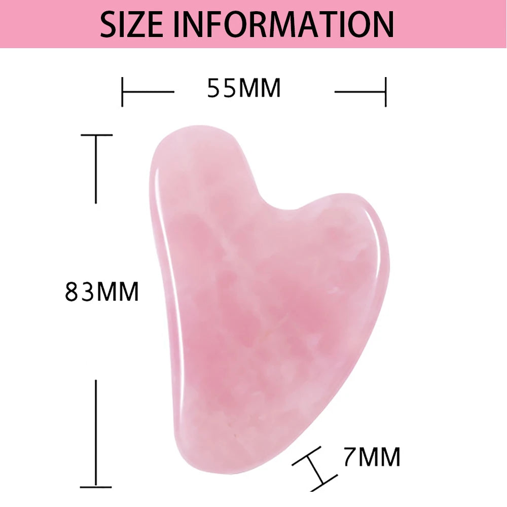 Rose Pink Gua Sha Facial Massage Board — Face, Neck & Body