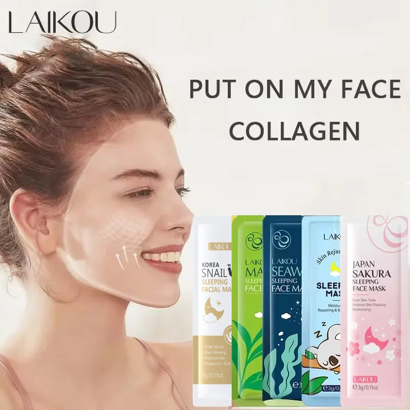 LAIKOU Overnight Repair Sleeping Face Mask Set — 5 Pack