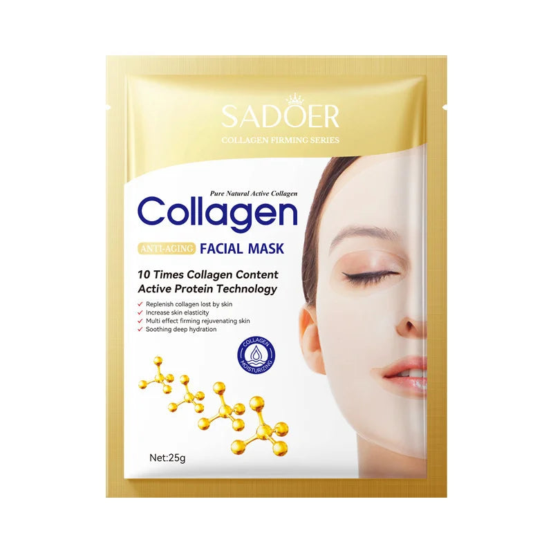 Korean Collagen Anti-Wrinkle Brightening Face Mask — 10 Pack