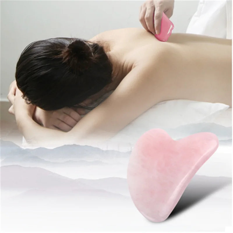 Rose Pink Gua Sha Facial Massage Board — Face, Neck & Body