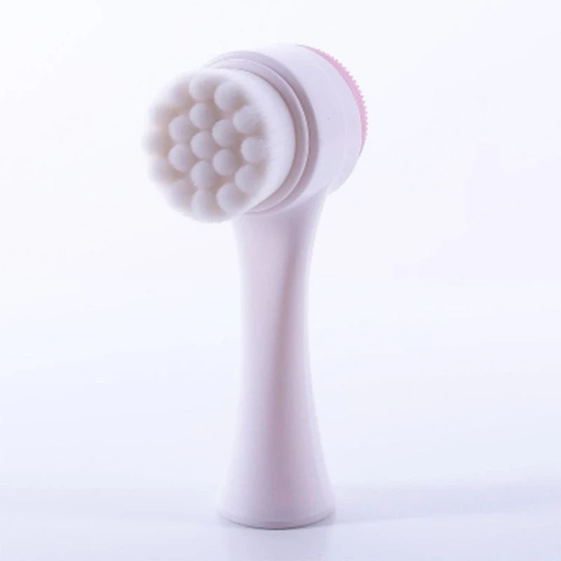 Double-Sided Silicone Facial Cleansing Brush — Blackhead Removal & Exfoliator
